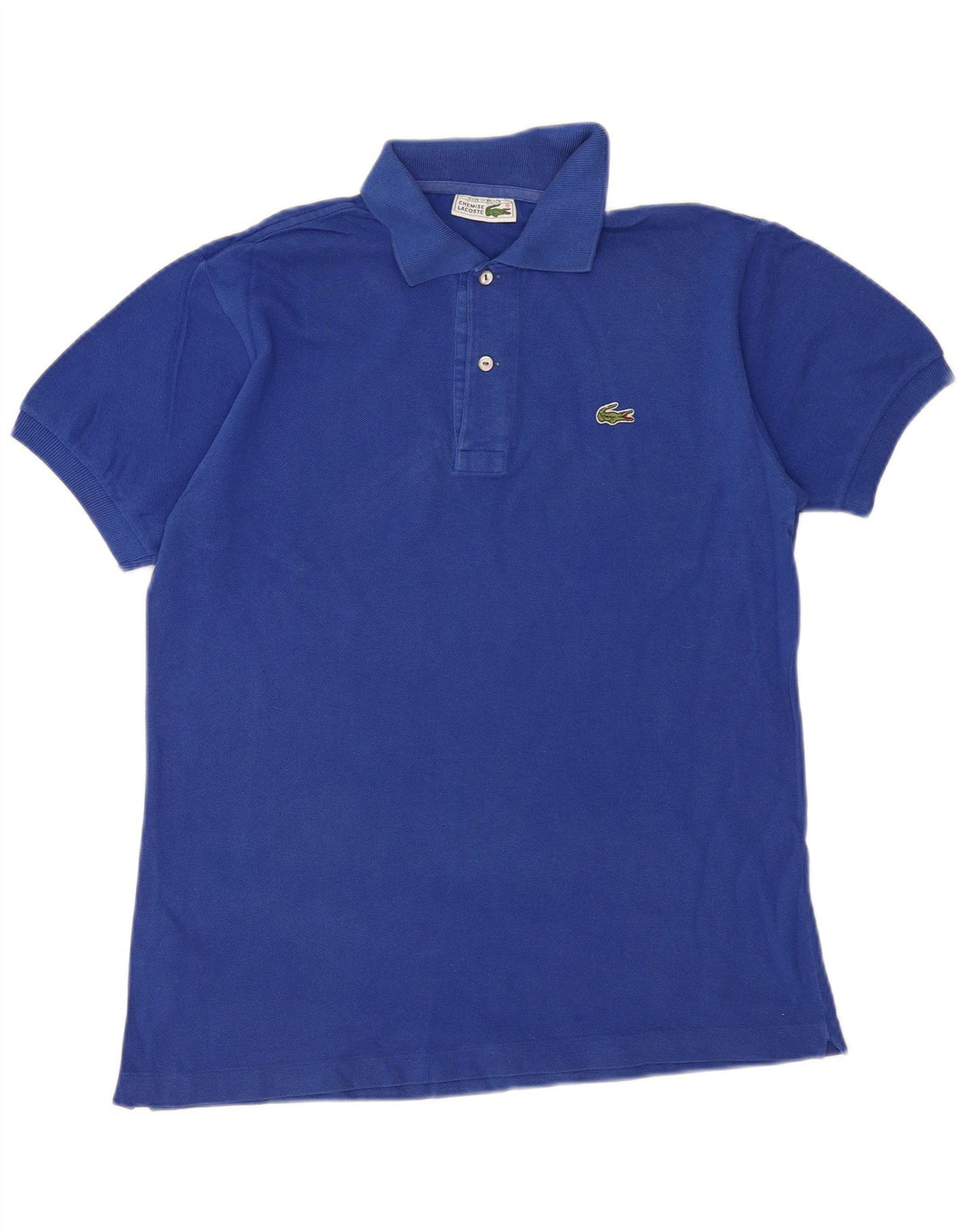 LACOSTE Mens Polo Shirt Size 4 Medium Blue Cotton