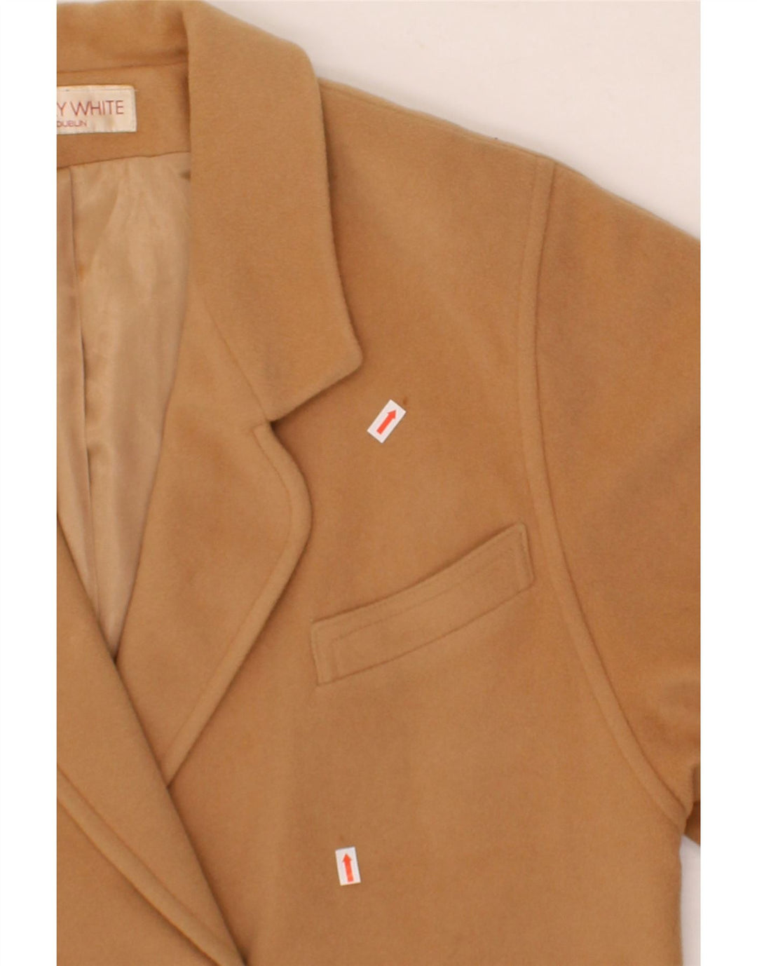 HENRY WHITE Womens Overcoat UK 14 Medium Brown Wool Vintage Henry White and Second-Hand Henry White from Messina Hembry 