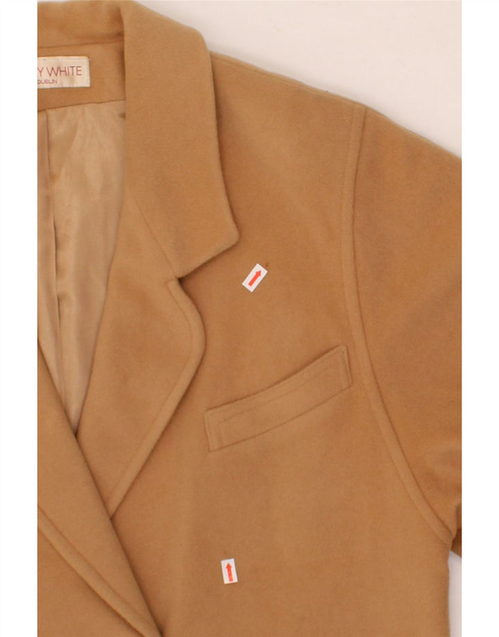 HENRY WHITE Womens Overcoat UK 14 Medium Brown Wool Vintage Henry White and Second-Hand Henry White from Messina Hembry 