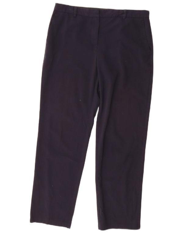 Marks & Spencer Womens Suit Trousers UK 12 Medium W30 L28 Navy Blue
