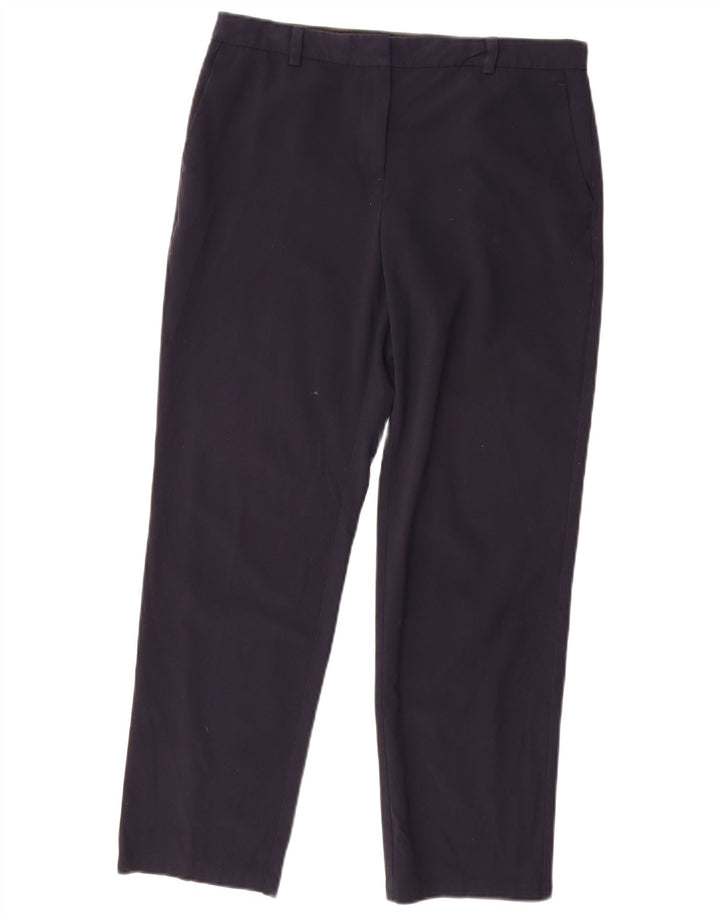 Marks & Spencer Womens Suit Trousers UK 12 Medium W30 L28 Navy Blue