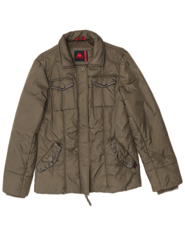 Kappa Womens Padded Jacket UK 16 Large Green Polyamide