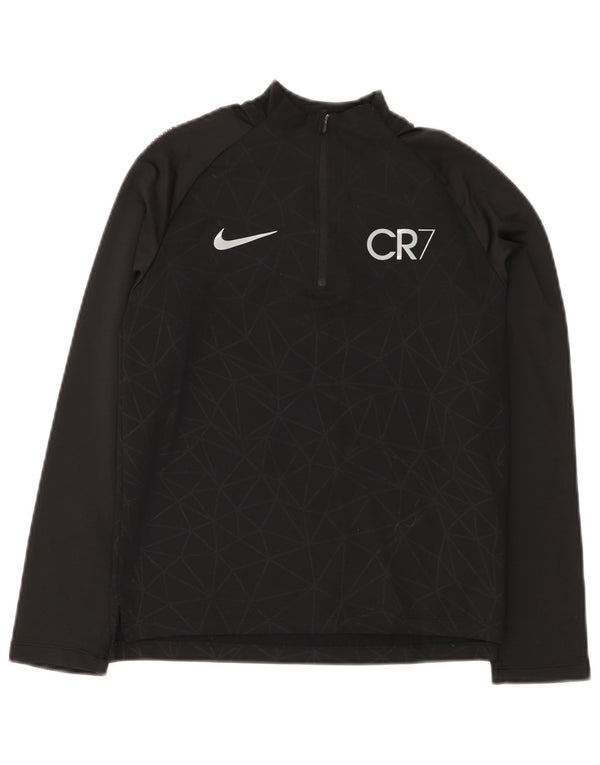Nike Boys CR7 Graphic Pullover Tracksuit Top 10-11 Years Medium Black