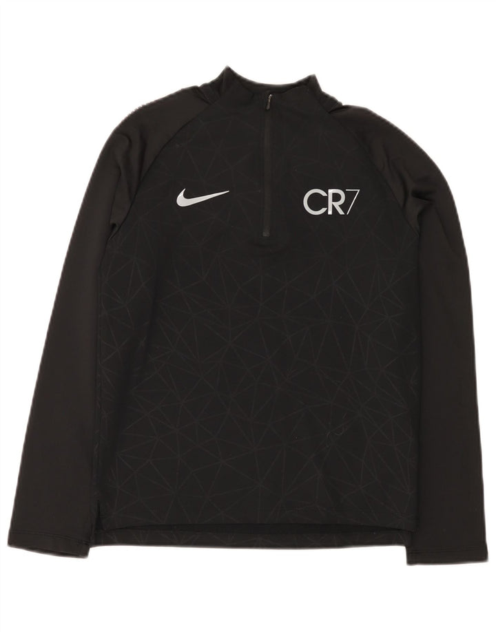 Nike Boys CR7 Graphic Pullover Tracksuit Top 10-11 Years Medium Black