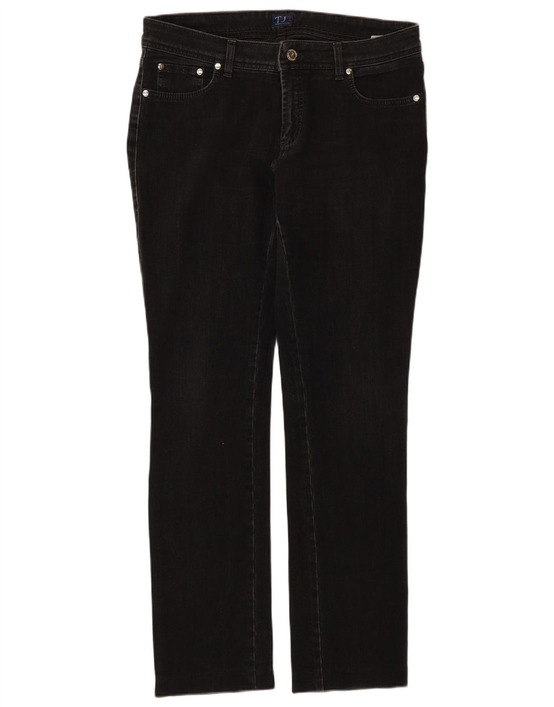 TRUSSARDI Womens Straight Jeans W30 L32 Black Cotton