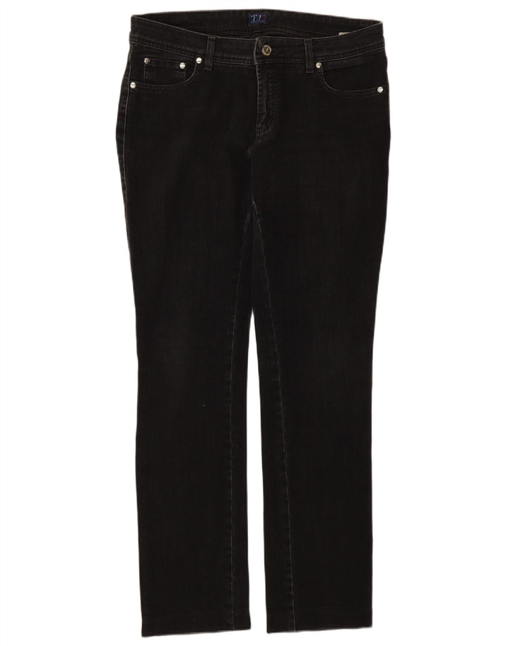 TRUSSARDI Womens Straight Jeans W30 L32 Black Cotton