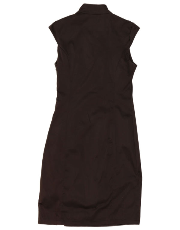 Jane Norman Womens Sheath Dress UK 12 Medium Brown Floral Polyester
