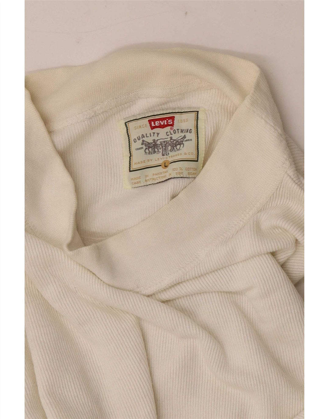 Levi's Mens Top Long Sleeve Large White