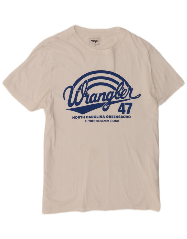 Wrangler Mens Graphic T-Shirt Top Large White Cotton