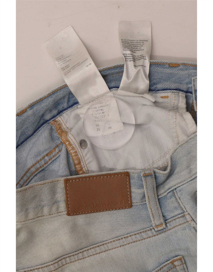 Calvin Klein Womens Straight Jeans W28 L25 Blue Cotton