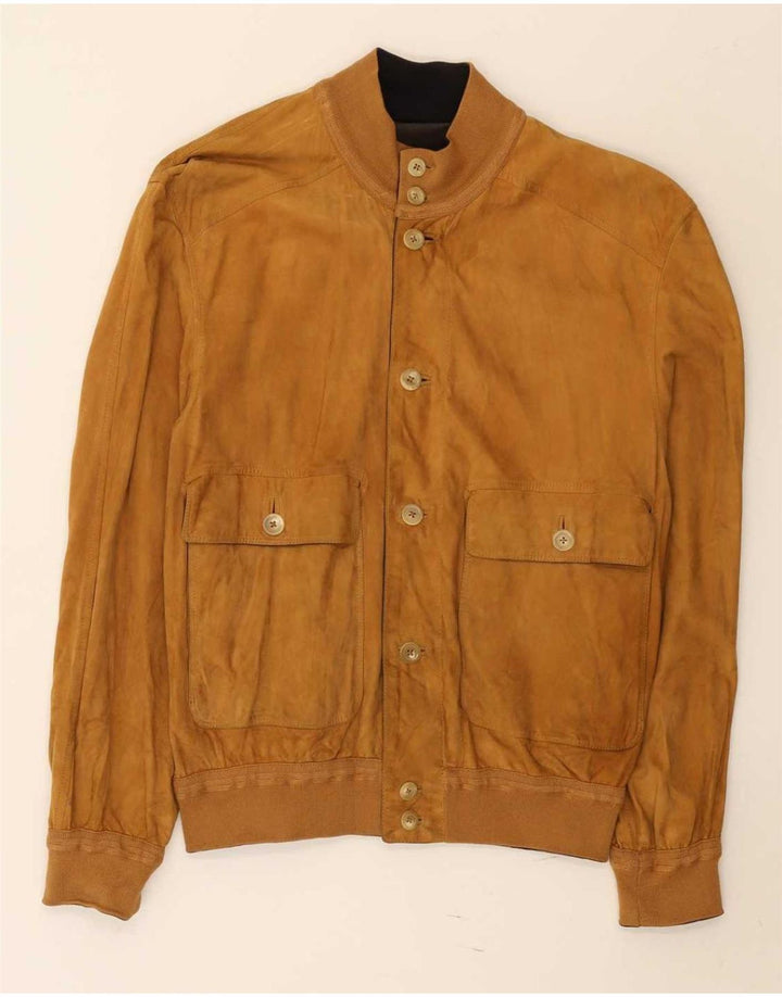 Vintage Mens Reversible Suede Jacket UK 38 Medium Brown Colourblock