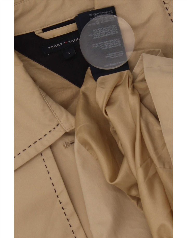 Tommy Hilfiger Womens Military Jacket UK 10 Small Beige Cotton