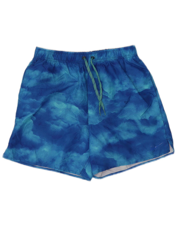 Nike Mens Swimming Shorts Medium Blue Tie Dye Polyester