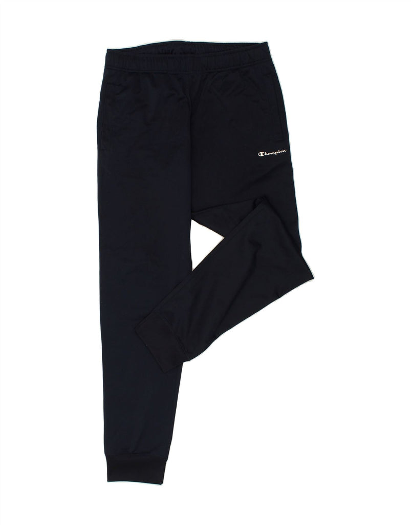 CHAMPION Mens Tracksuit Trousers Joggers Medium Navy Blue Polyester | Vintage Champion | Thrift | Second-Hand Champion | Used Clothing | Messina Hembry 