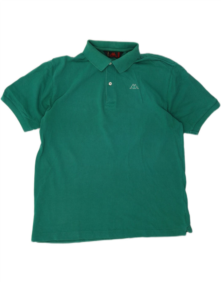 Kappa Mens Polo Shirt XL Green Cotton