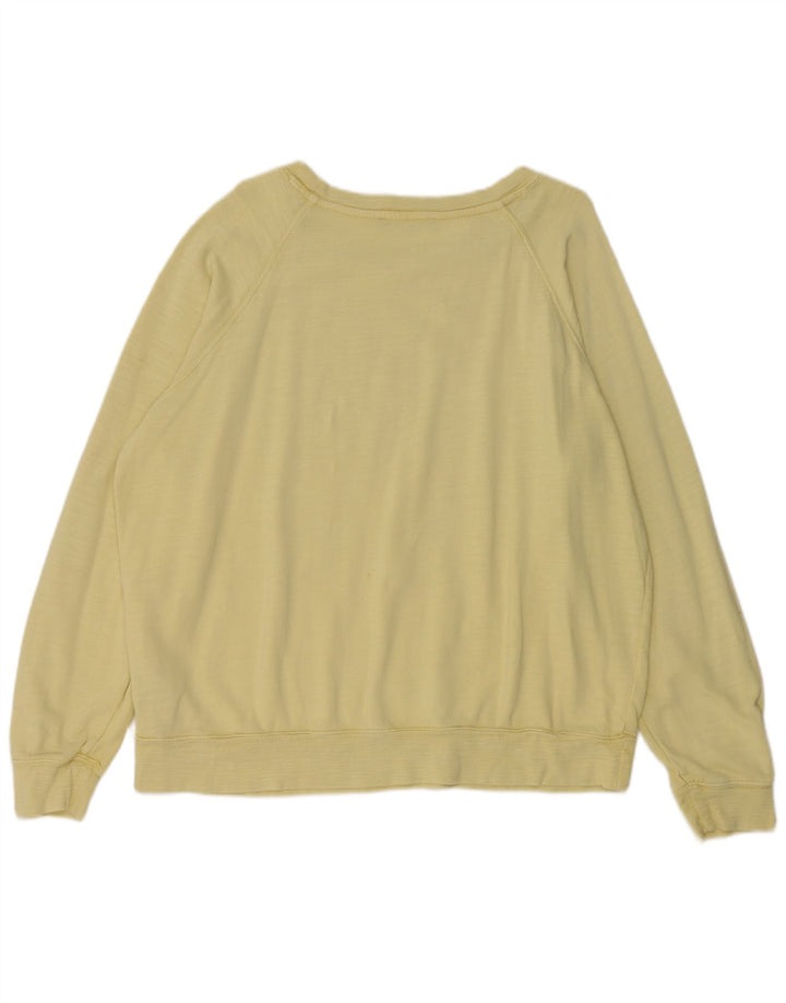 Marks & Spencer Womens Sweatshirt Jumper UK 18 XL Yellow Cotton