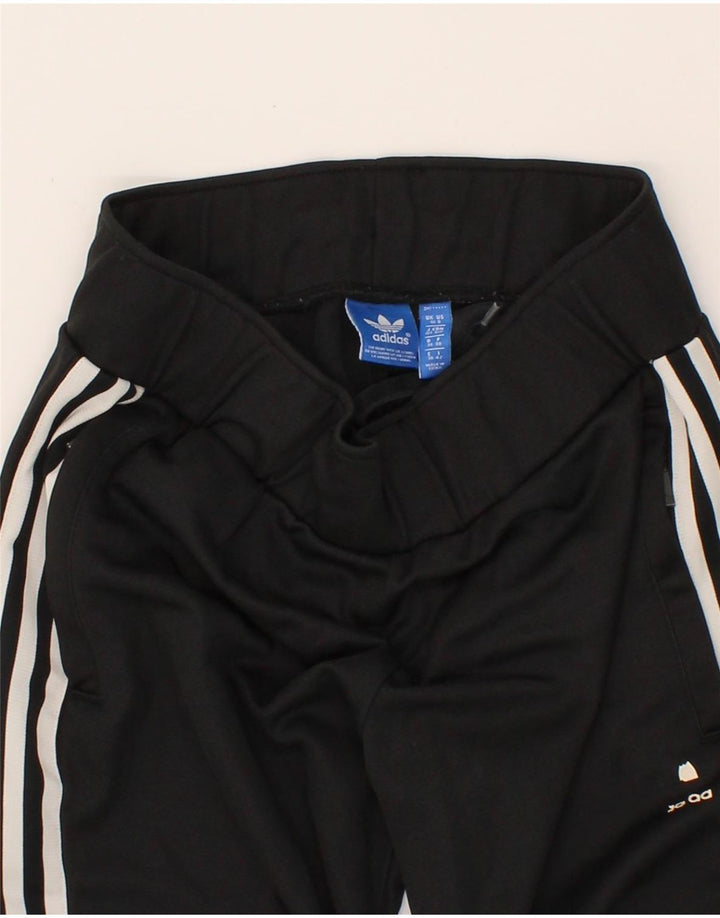 ADIDAS Womens Tracksuit Trousers UK 10 Small Black Polyester Vintage Adidas and Second-Hand Adidas from Messina Hembry 