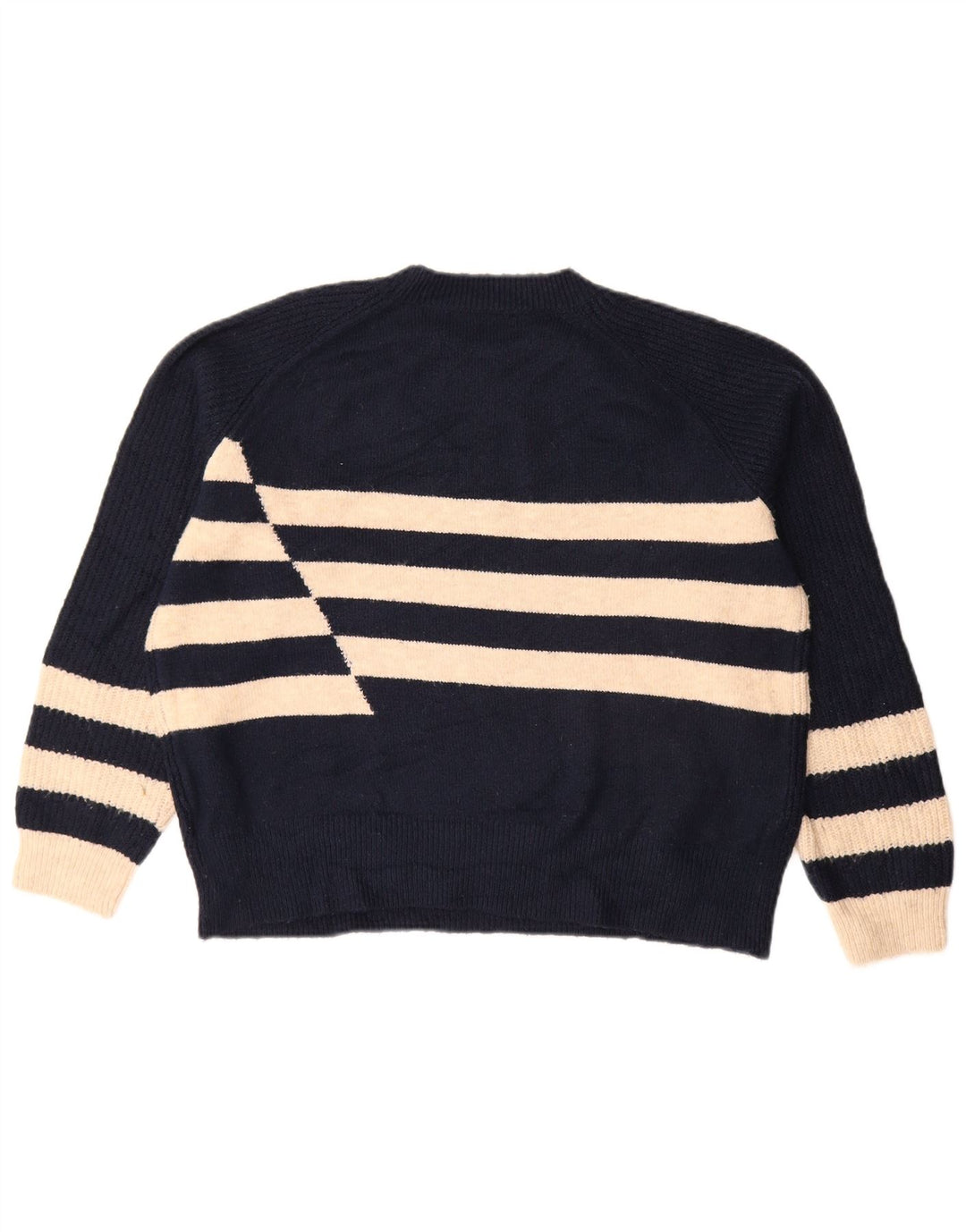 Marks & Spencer Womens Crew Neck Jumper Sweater UK 14 Medium Navy Blue
