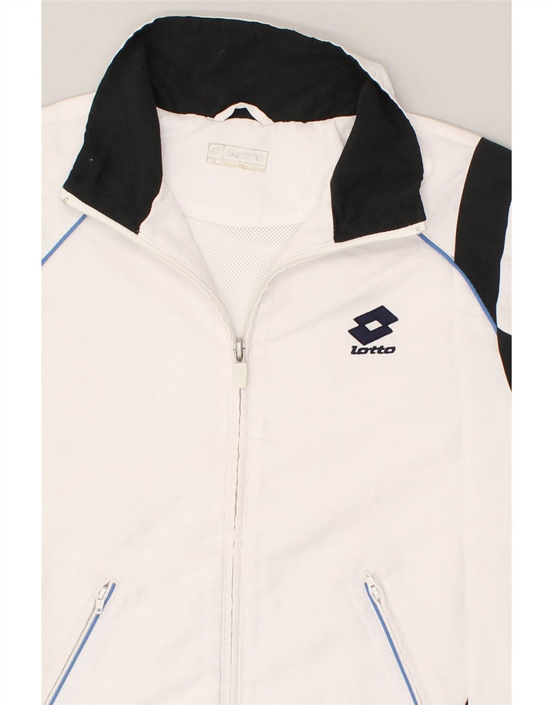 LOTTO Boys Tracksuit Top Jacket 13-14 Years Small White Colourblock | Vintage Lotto | Thrift | Second-Hand Lotto | Used Clothing | Messina Hembry 