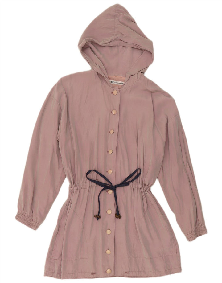Vintage Womens Hooded Jacket UK 14 Medium Purple
