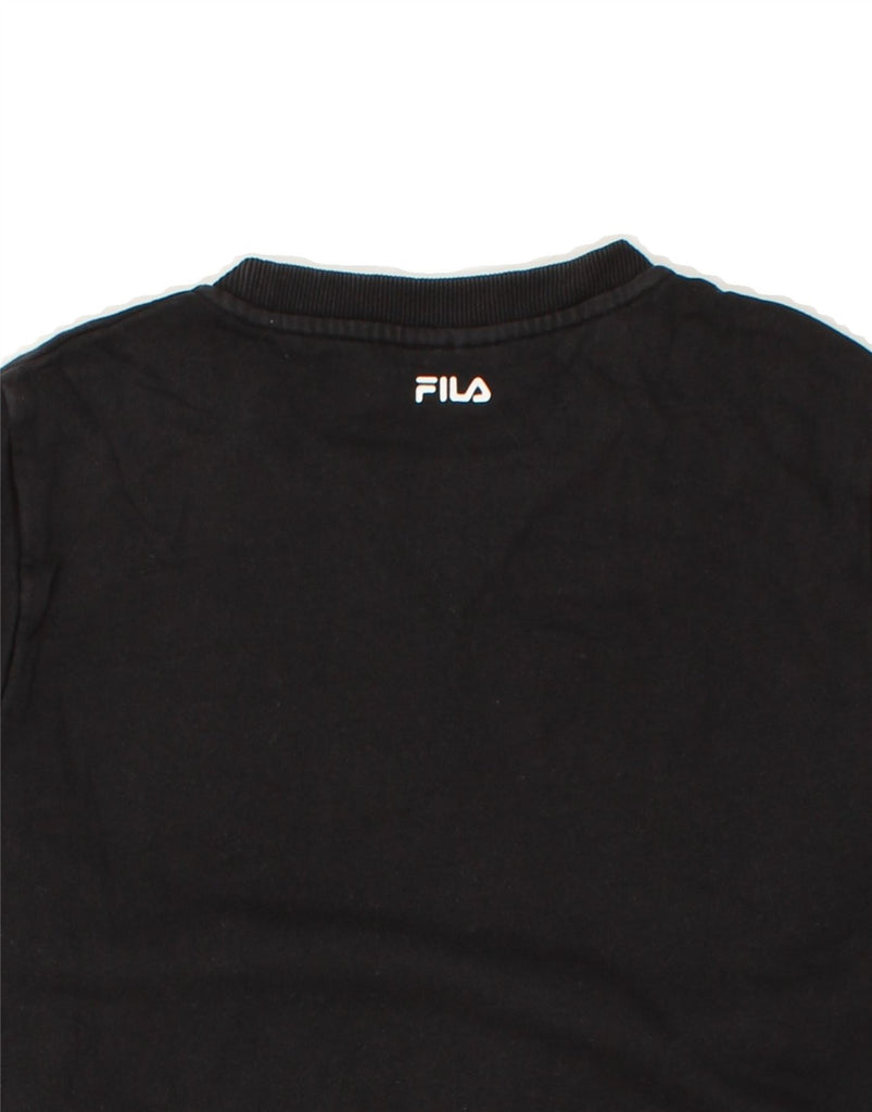 FILA Mens Sweatshirt Jumper XL Black Cotton Vintage Fila and Second-Hand Fila from Messina Hembry 