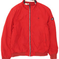 Tommy Hilfiger Mens Bomber Jacket UK 36 Small Red Polyamide