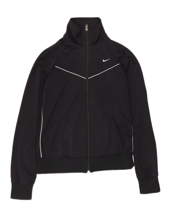 Nike Womens Tracksuit Top Jacket UK 14 Medium Black