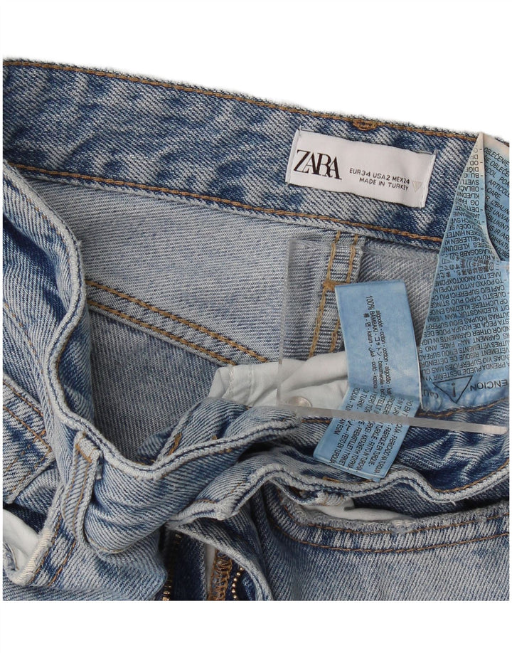 Zara Womens Bootcut Jeans EU 34 2XS W24 L33 Blue Cotton