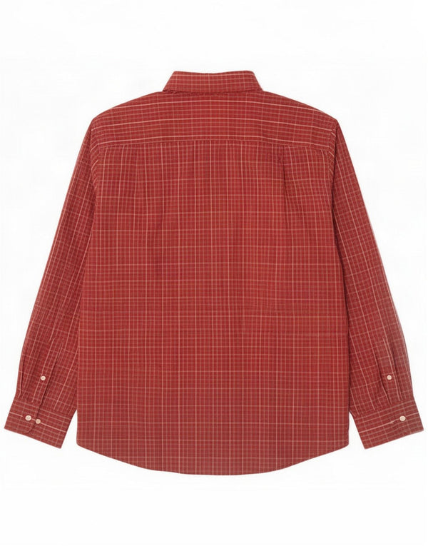 Dockers Mens Shirt Size 17 1/2 XL Red Check Cotton