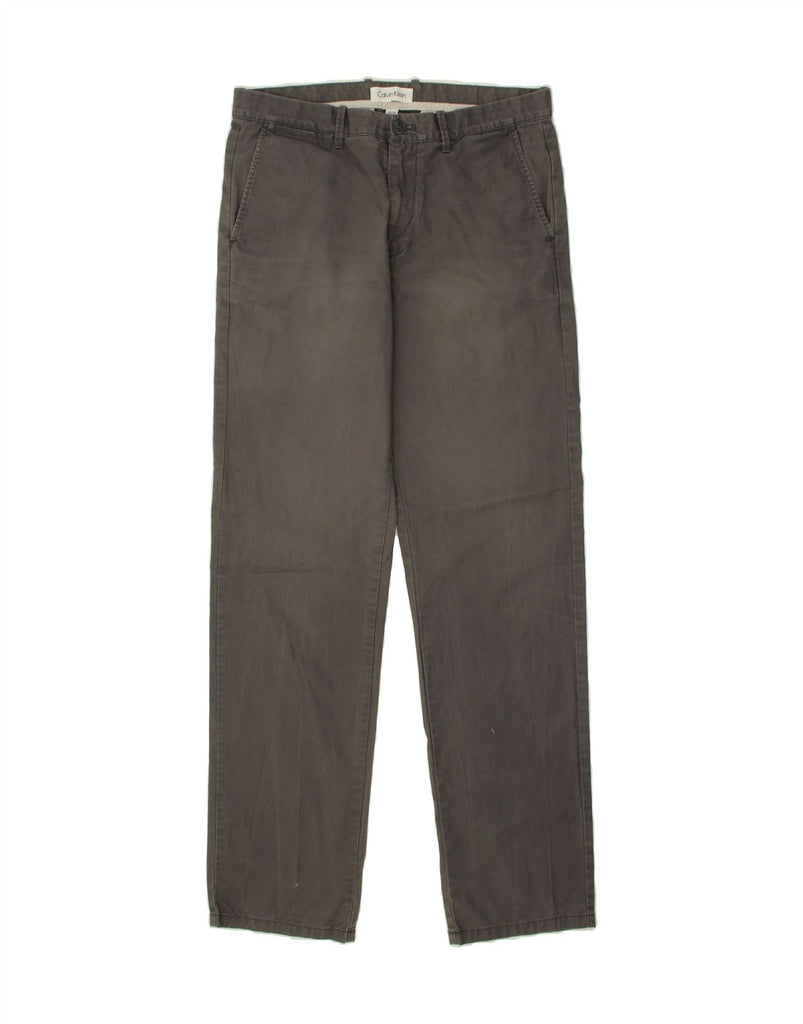 CALVIN KLEIN Mens Straight Chino Trousers W32 L34  Grey Cotton Vintage Calvin Klein and Second-Hand Calvin Klein from Messina Hembry 