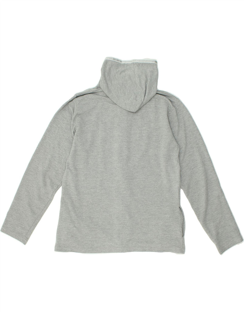 AVIREX Womens Zip Hoodie Sweater UK 12 Medium Grey Cotton | Vintage Avirex | Thrift | Second-Hand Avirex | Used Clothing | Messina Hembry 