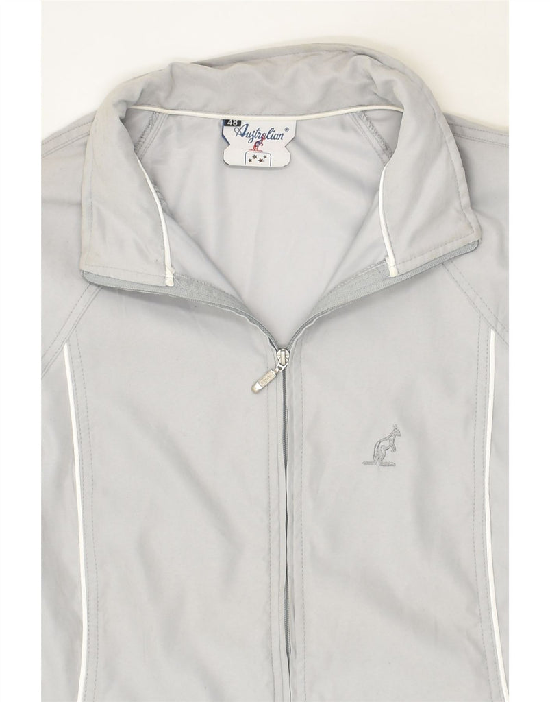 AUSTRALIAN L'ALPINA Womens Tracksuit Top Jacket IT 48 XL Grey Polyester | Vintage AUSTRALIAN L'ALPINA | Thrift | Second-Hand AUSTRALIAN L'ALPINA | Used Clothing | Messina Hembry 