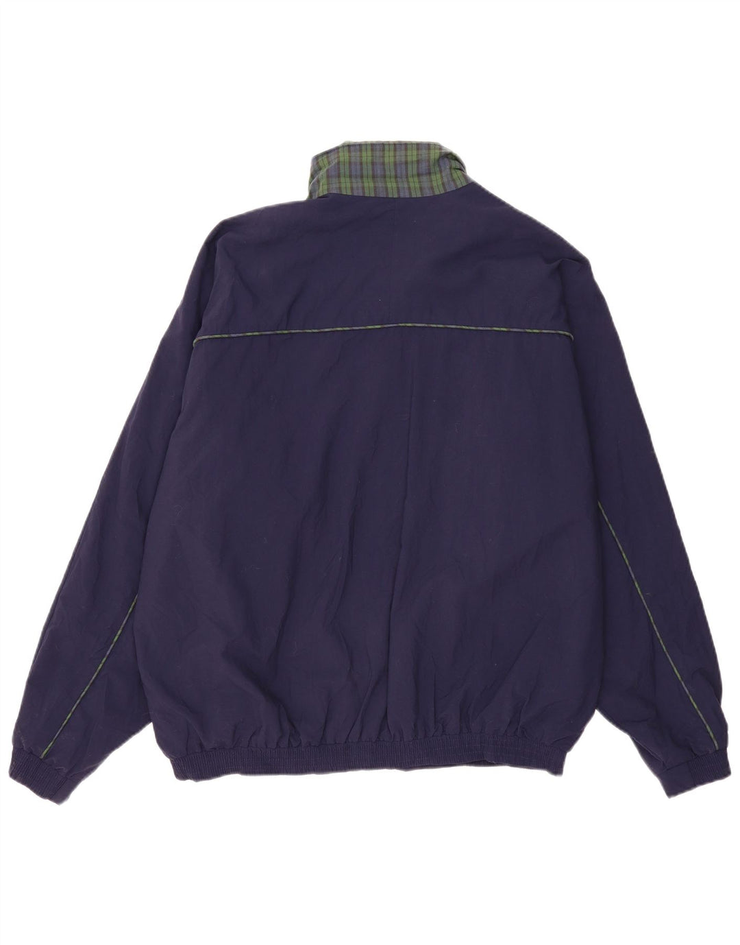 Marks & Spencer Mens Bomber Jacket UK 42 XL Navy Blue Striped Nylon