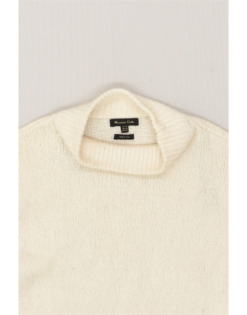 MASSIMO DUTTI Womens Turtle Neck Jumper Sweater UK 6 XS Off White Wool | Vintage Massimo Dutti | Thrift | Second-Hand Massimo Dutti | Used Clothing | Messina Hembry 