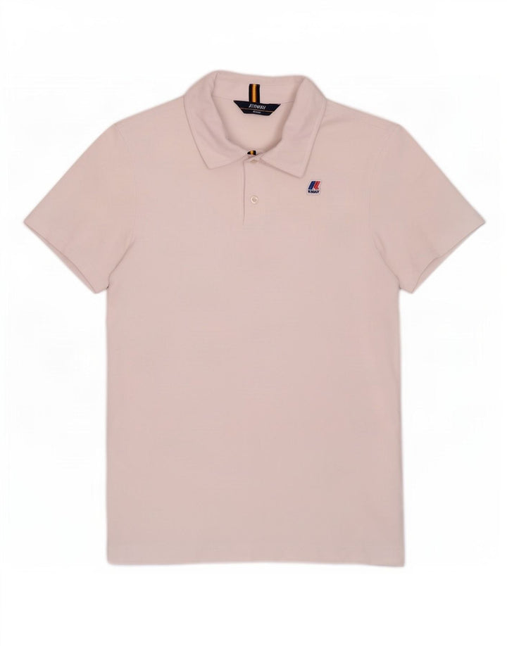 K-Way Mens Polo Shirt Medium White Cotton
