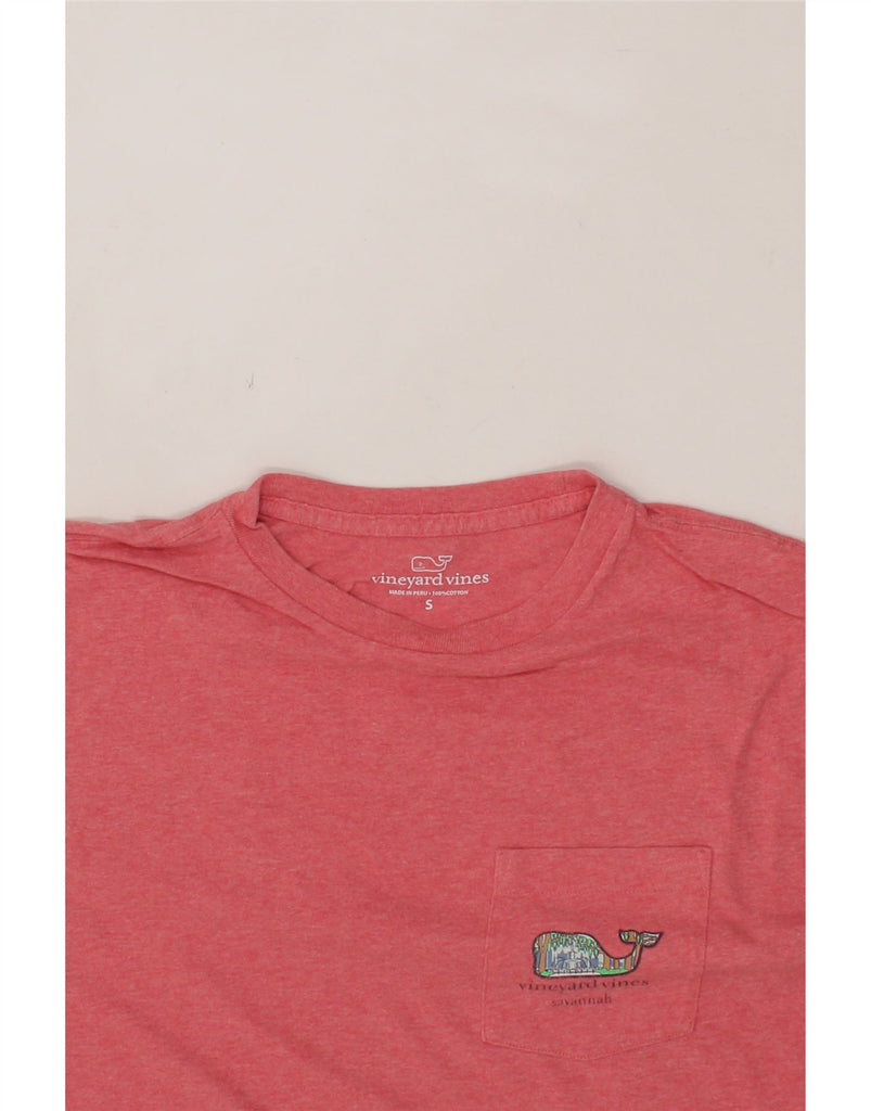 VINEYARD VINES Mens Graphic T-Shirt Top Small Pink Cotton Vintage Vineyard Vines and Second-Hand Vineyard Vines from Messina Hembry 