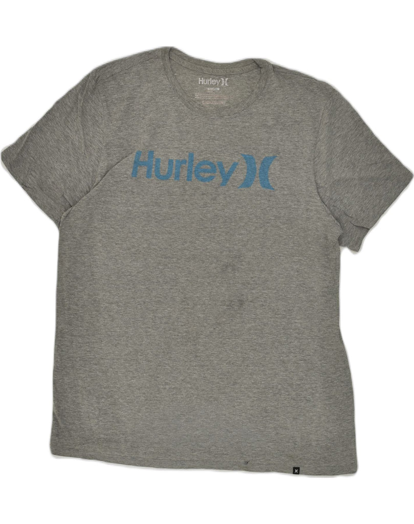 HURLEY Mens Graphic T-Shirt Top XL Grey Cotton | Vintage Hurley | Thrift | Second-Hand Hurley | Used Clothing | Messina Hembry 