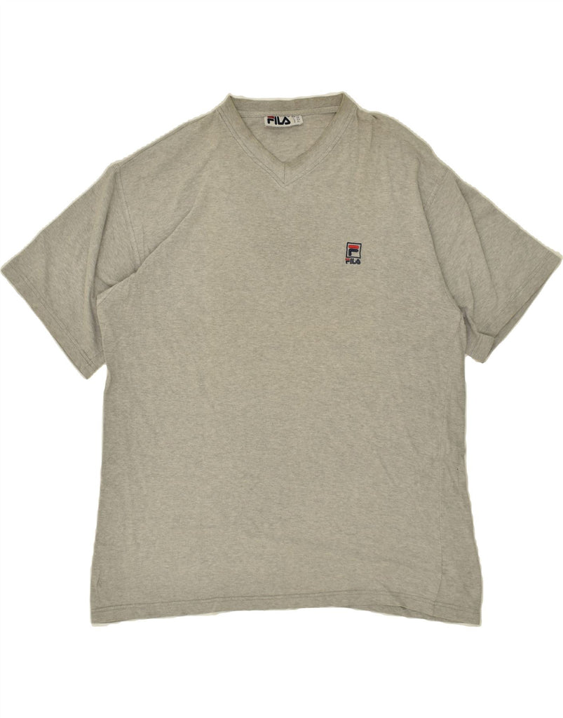 FILA Mens T-Shirt Top XL Grey Cotton | Vintage Fila | Thrift | Second-Hand Fila | Used Clothing | Messina Hembry 