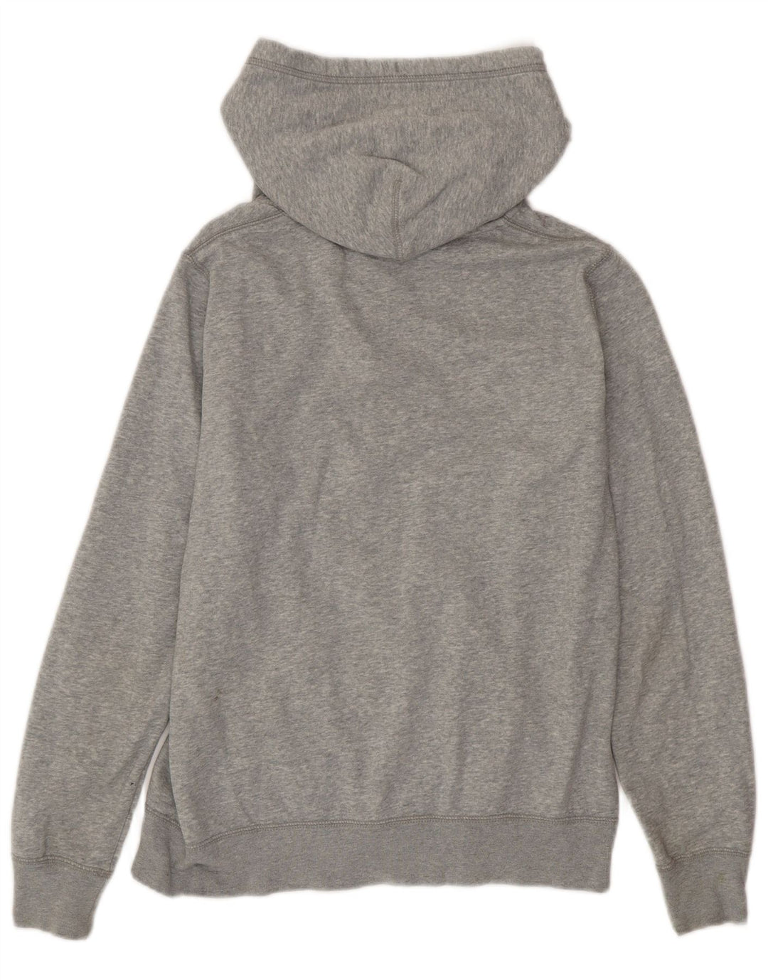 NIKE Womens Zip Hoodie Sweater UK 16 Large Grey Cotton