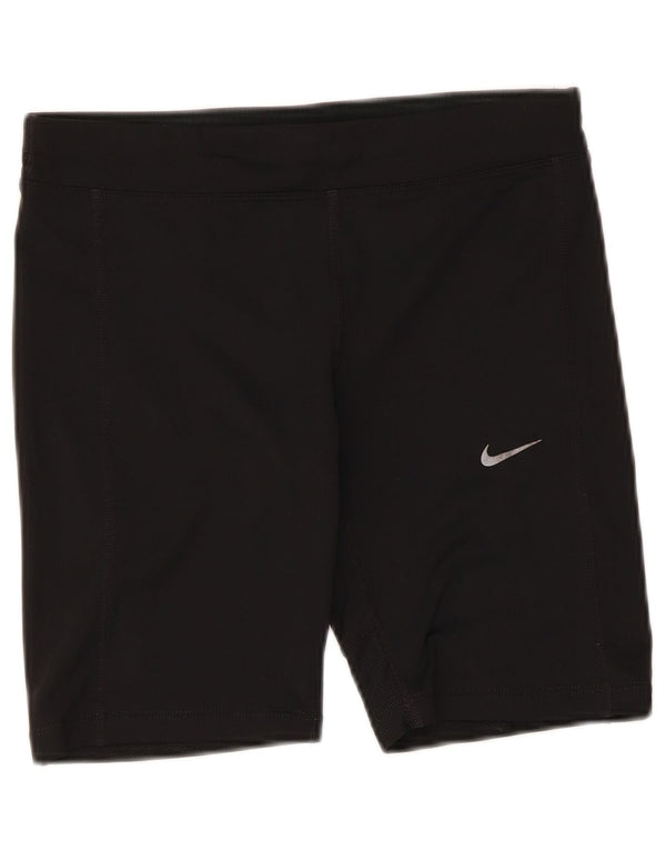 Nike Womens Dri Fit Sport Shorts UK 10 Small Black Polyester
