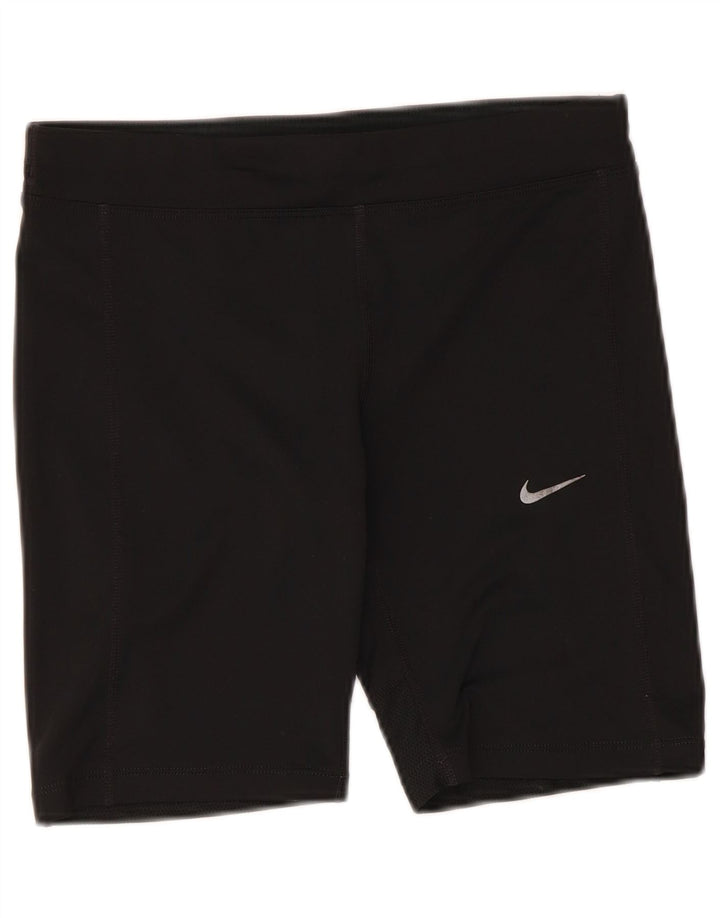 Nike Womens Dri Fit Sport Shorts UK 10 Small Black Polyester