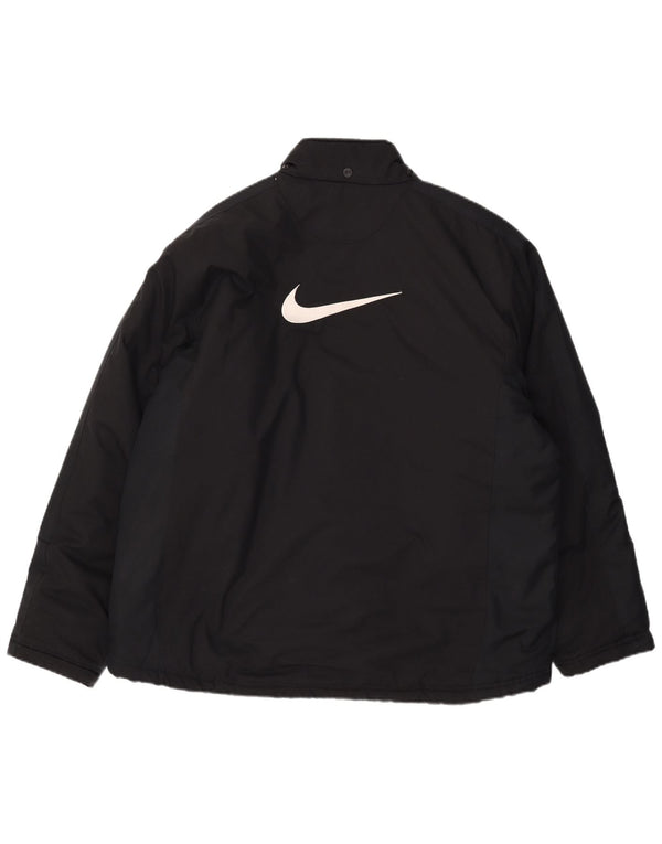 Nike Mens Windbreaker Jacket UK 42 XL Black Polyester
