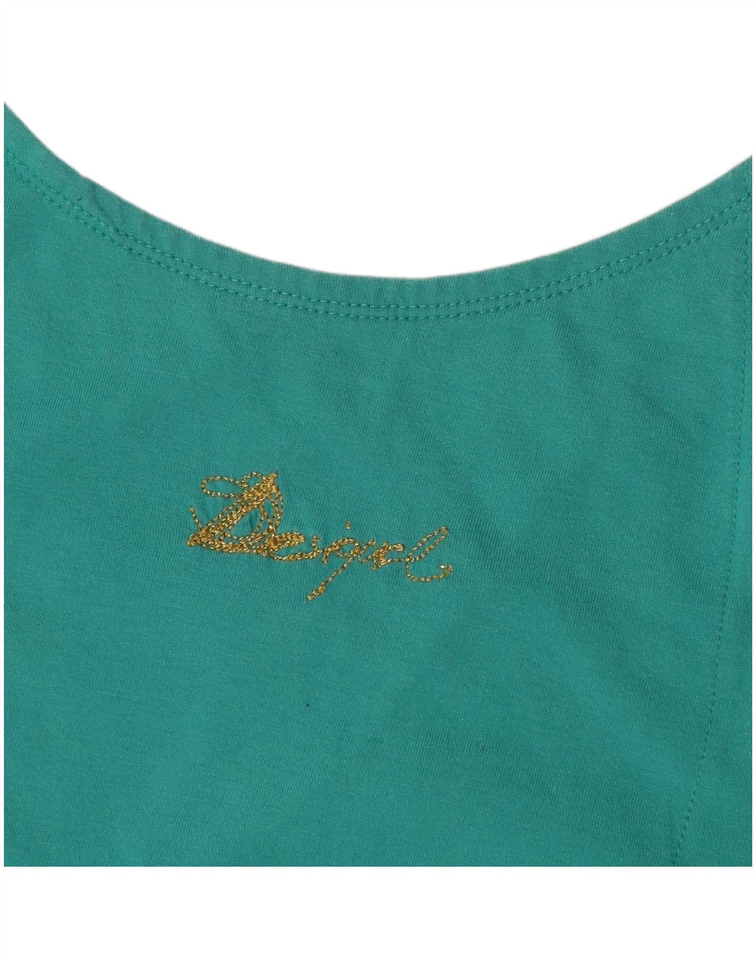 Desigual Womens Graphic A-Line Dress UK 14 Medium Turquoise Paisley