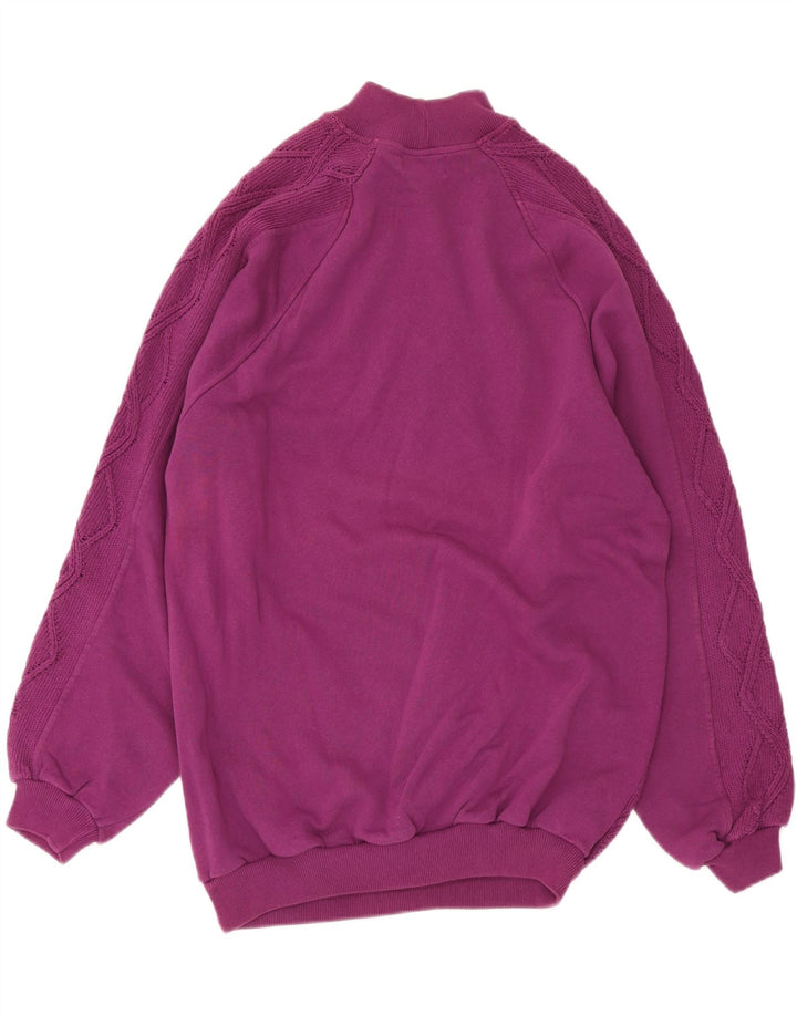 MISTRAL Mens Turtle Neck Jumper Sweater Large Purple Cotton Vintage Mistral and Second-Hand Mistral from Messina Hembry 