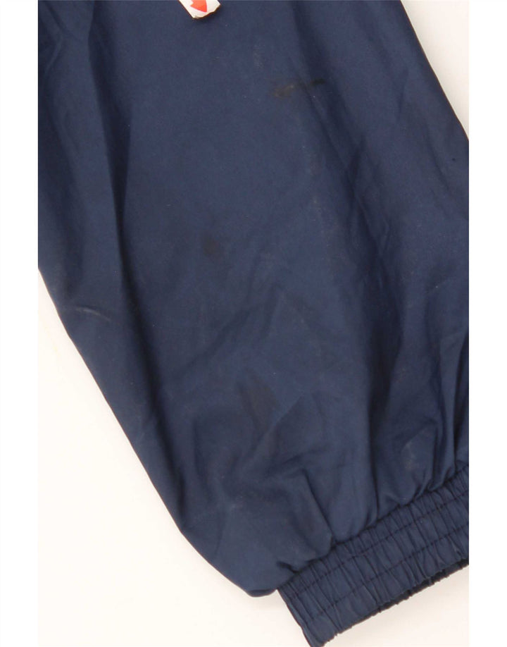 Adidas Mens Graphic Hooded Tracksuit Top Jacket Medium Navy Blue Polyester