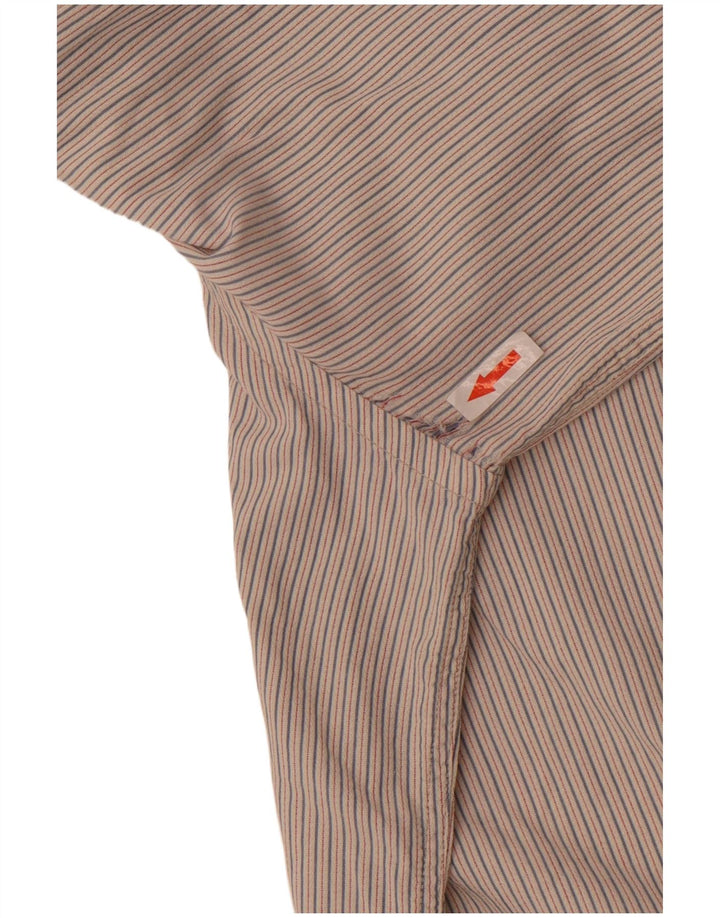 Woolrich Mens Shirt Large White Striped Cotton