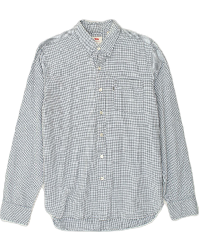 LEVI'S Mens Shirt Small Blue Check Cotton | Vintage Levi's | Thrift | Second-Hand Levi's | Used Clothing | Messina Hembry 