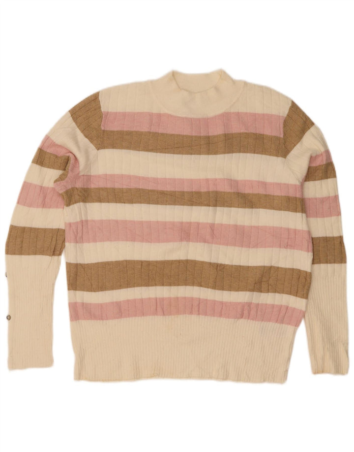 Marks & Spencer Womens Turtle Neck Jumper Sweater UK 16 Large Multicoloured