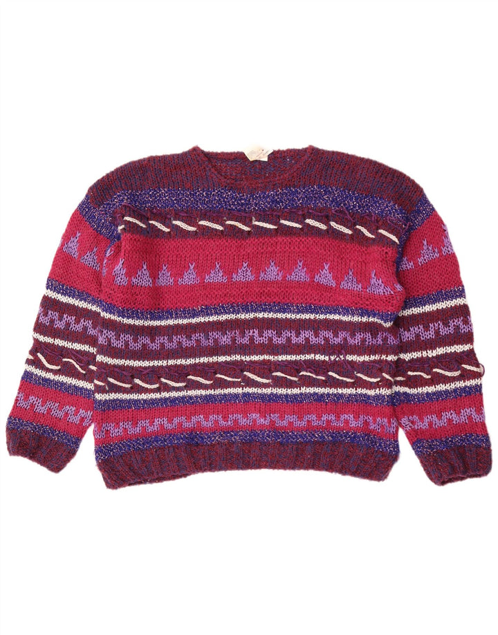 Vintage Womens Crew Neck Jumper Sweater IT 44/46 Medium Multicoloured