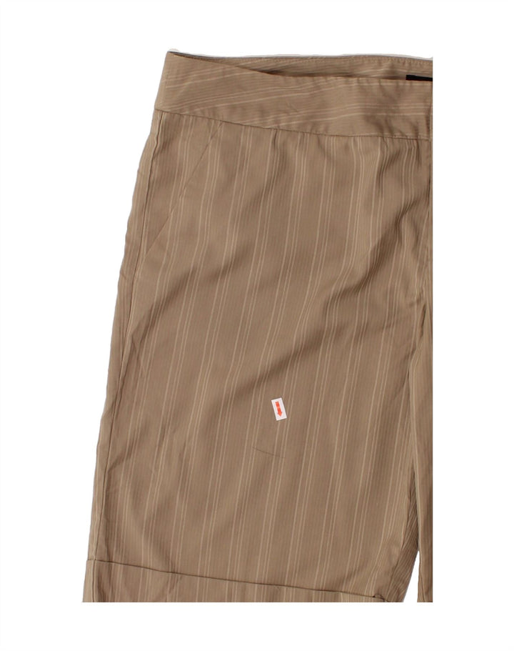MOSSIMO Womens Stretch Chino Shorts US 18 2XL W40 Brown Striped Polyester Vintage Mossimo and Second-Hand Mossimo from Messina Hembry 